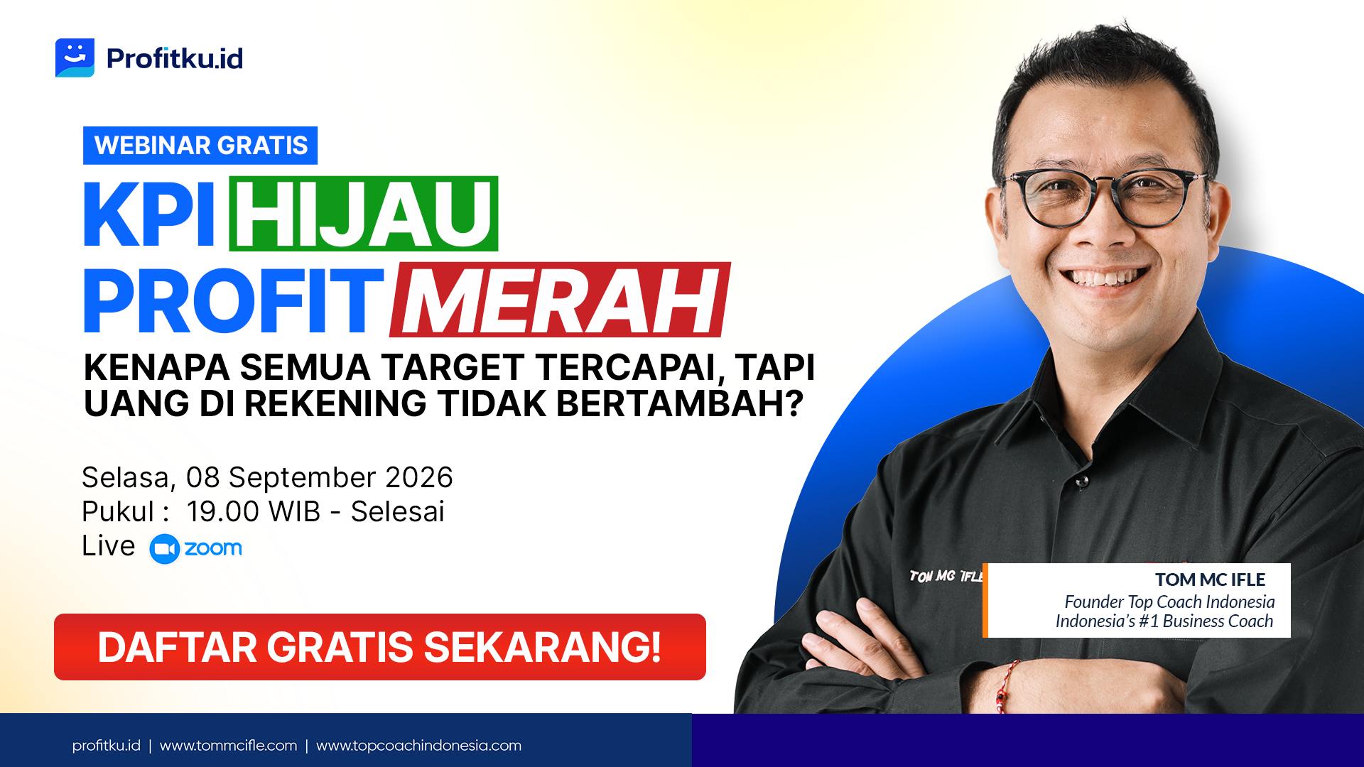 Banner Blast - KPI Hijau, PROFIT Merah